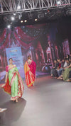 Swarajya ~ Times Fashion Week Exclusive ~  Handloom Pista Green Muniya Border Paithani With Grand Peacock Pallu
