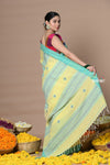 Rajsi ~ Handloom Pure Cotton Saree with Classic Border and Pallu~Yellow - verymuchindian.com
