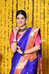 Rajsi~Handloom Exclusive piece - Muniya Silk with Paisley Buttis and Full size Intricate Pallu - verymuchindian.com