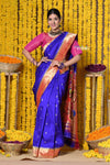 Rajsi~Handloom Exclusive piece - Muniya Silk with Paisley Buttis and Full size Intricate Pallu - verymuchindian.com