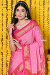 Rajsi~Handloom High Quality Pure SIlk Paithani With Most Traditional Double Pallu~ Feroze Pink (By Govt Certified Weavers) - verymuchindian.com