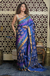 Shubh Lakshmi 2.0 ~ Handloom High Quality Pure Soft Silk Patola  Saree in Delight Blue