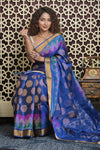 Shubh Lakshmi 2.0 ~ Handloom High Quality Pure Soft Silk Patola  Saree in Delight Blue