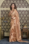 Shubh Lakshmi 2.0 ~ Designer Handloom Pure Tissue Silk Saree in Gold