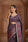Shubh Lakshmi ~ Handloom High Quality Pure Soft Silk Saree in Coffee Brown (Silk Mark Certified)