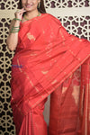 Shubh Lakshmi 2.0 ~ Handloom High Quality Pure Soft Silk Saree in Daylight Red (Silk Mark Certified)