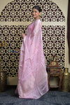 Shubh Lakshmi 2.0 ~ Designer Handloom Pure Tussar Kota Silk Saree with Diamond Pattern in Soft Lilac