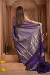 Shubh Lakshmi ~ Handloom Pure Silk Kanjivaram Saree with Brocade in Purple (Silk Mark Certified)
