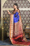 Shubh Lakshmi 2.0 ~ Handloom High Quality Pure Soft Silk Saree in Royal Blue and Yellow (Silk Mark Certified)