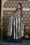 Shubh Lakshmi 2.0 ~ Handloom Banarasi Crepe Silk Saree in Blue and Gold (Silk Mark Certified)