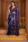 Shubh Lakshmi ~ Handloom High Quality Pure Soft Silk Kota Saree in Royal Blue (Silk Mark Certified)
