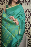 Shubh Lakshmi 2.0 ~ Handloom High Quality Pure Silk Saree in Sea Green (Silk Mark Certified)