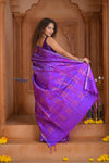 Shubh Lakshmi ~ Handloom High Quality Pure Soft Silk Saree in Starlight Purple (Silk Mark Certified)