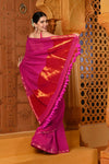 Shubh ~ Designer! High Quality Pure Mul Cotton Handloom Saree - Pink - verymuchindian.com