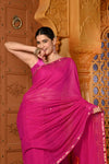 Shubh ~ Designer! High Quality Pure Mul Cotton Handloom Saree - Pink - verymuchindian.com