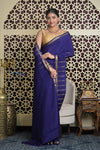 Shubh Lakshmi 2.0 ~ Handloom High Quality Pure Mysore Silk Saree in Royal Blue( Silk Mark Certified) - verymuchindian.com