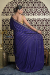 Shubh Lakshmi 2.0 ~ Handloom High Quality Pure Mysore Silk Saree in Royal Blue( Silk Mark Certified) - verymuchindian.com