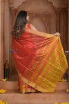 Shubh Lakshmi~ Handloom High Quality Pure Soft Silk Kota Saree in Crimson Red (Silk Mark Certified) - verymuchindian.com