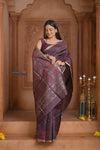 Shubh Lakshmi ~ Handloom High Quality Pure Soft Silk Saree in Coffee Brown (Silk Mark Certified) - verymuchindian.com