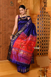 Shubh ~ Signature Weave! Handloom Pure Silk Paithani Saree with Revival Asawali Pallu~ Gleaming Blue - verymuchindian.com