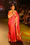 Swarajya ~ Sakshi Tanwar’s Choice ~ Times Fashion Week Exclusive Pure Silk Paithani with Tawa Pallu In Pink & Orange - verymuchindian.com
