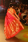 Swarajya ~ Sakshi Tanwar’s Choice ~ Times Fashion Week Exclusive Pure Silk Paithani with Tawa Pallu In Pink & Orange - verymuchindian.com