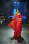 Swarajya ~ Sakshi Tanwar’s Choice ~ Times Fashion Week Exclusive Pure Silk Paithani with Tawa Pallu In Pink & Orange - verymuchindian.com