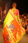 Swarajya ~ Times Fashion Week Exclusive ~ Handloom Pista Green Muniya Border Paithani With Grand Peacock Pallu - verymuchindian.com