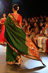 Swarajya ~ Times Fashion Week Exclusive ~ Handloom Pure Silk Paithani with Fancy Peacock Pallu in Royal Green - verymuchindian.com