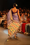 Swarajya ~ Times Fashion Week Exclusive ~ Handloom Pure Silk Paithani with Lotus Peacock Pallu in Lilac - verymuchindian.com