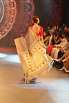 Swarajya ~ Times Fashion Week Exclusive ~ Handloom Pure Silk Paithani with Lotus Tawa Pallu in Starlight Grey - verymuchindian.com