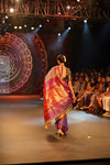 Swarajya ~ Times Fashion Week Exclusive ~ Handloom Pure Silk Paithani With Most Traditional Double Pallu Saree ~ Dual Tone Lavender - verymuchindian.com