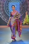 Swarajya ~ Times Fashion Week Exclusive ~ Handloom Pure Silk Paithani With Most Traditional Double Pallu Saree ~ Dual Tone Lavender - verymuchindian.com