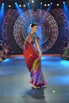 Swarajya ~ Times Fashion Week Exclusive ~ Handloom Pure Silk Paithani With Most Traditional Double Pallu Saree ~ Dual Tone Lavender - verymuchindian.com