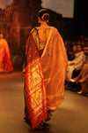 Swarajya ~ Times Fashion Week Exclusive ~ Handloom Pure Silk Paithani with Unique Elephant Pallu in Rich Maroon - verymuchindian.com