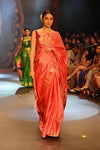 Swarajya ~ Times Fashion Week Exclusive ~ Handloom Pure SilkSwarajya ~ Paithani with Fancy Parrot Pallu in Soft Pink Peach Pallu - verymuchindian.com