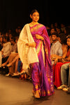 Swarajya ~ Times Fashion Week Exclusive ~ Limited Edition Pure Silk Paithani with Asawali Pallu & Asawali Buttis in Exquisite Dual Tone Pink Purple - verymuchindian.com