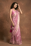 Traditional Handloom Ilkal Cotton Viscose with Light Pink with Dark Pink Pallu - verymuchindian.com
