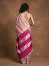 Traditional Handloom Ilkal Cotton Viscose with Light Pink with Dark Pink Pallu - verymuchindian.com