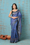 Tyohaar ~ Designed By VMI~ Handloom Pure Tussar Silk Saree With Handblock Print - verymuchindian.com