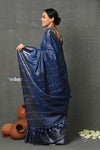 Tyohaar ~ Designer! Cotton Viscose Saree With Woven Design ~ Tranquil Blue - verymuchindian.com
