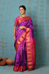 Tyohaar ~ Exclusive Handloom Pure Silk Maharani Paithani With Contrast Pallu~ Dual Tone Pink - verymuchindian.com