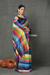 Tyohaar ~ Exclusive! Pure Cotton Handloom Saree - Dream Rainbow Saree - verymuchindian.com
