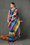 Tyohaar ~ Exclusive! Pure Cotton Handloom Saree - Dream Rainbow Saree - verymuchindian.com