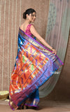 Tyohaar ~ Handloom Pure Silk Paithani Saree with Traditional Peacock Lotus Pallu ~ Gleamng Green (By Government Certified Weavers) - verymuchindian.com