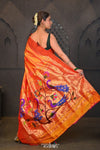 Virasat ~ Handloom Pure Silk Muniya Border Paithani with Fancy Peacock Pallu in Dual Tone Yellow - verymuchindian.com