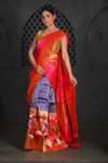 Virasat ~Handloom Pure Silk Paithani Lehenga in Blue - verymuchindian.com