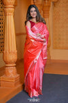 Virasat ~ Handloom Pure Silk Paithani with Fancy Parrot Pallu in Soft Pink Peach Pallu - verymuchindian.com
