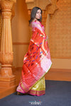 Virasat ~ Handloom Pure Silk Paithani with Most Traditional Double Pallu in Sunlight Yellow - verymuchindian.com