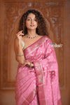 Festive Edit! Ganga Ghat ~ Handloom Pure Silk Chiniya Saree in Soft Pink (Silk Mark Certified)